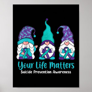 Poster Prevenção do Suicídio Conscientização Gnomo Sua Vi