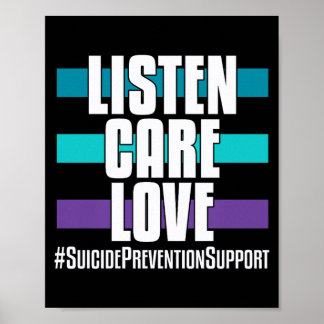 Poster Prevenção Ouça Cuidado Amor _ Para Apoiantes