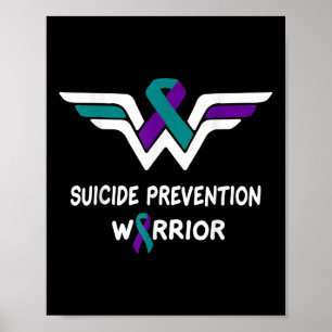 Poster Prevenir o Suicídio Sensibilização Guerreira Púrpu