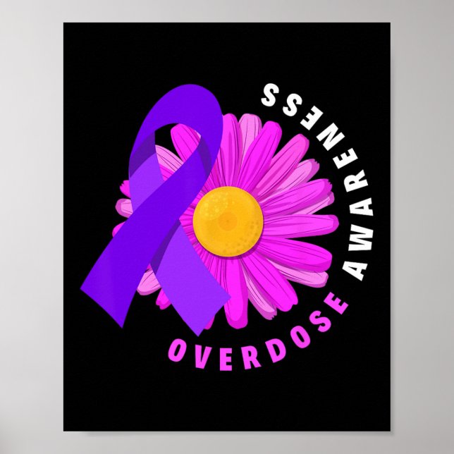 Poster Prevenir overdose conscientização sobre overdose d (Frente)