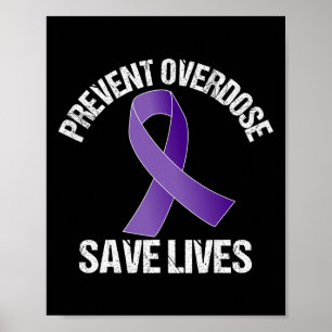 Poster Prevenir Superdose Salva Vidas Conscientização sob