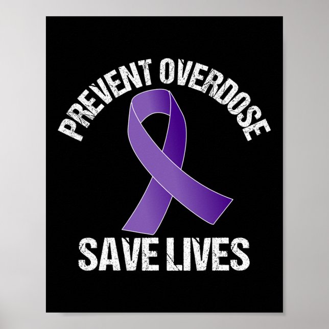 Poster Prevent Overdose Save Lives Opioid Awareness  (Frente)