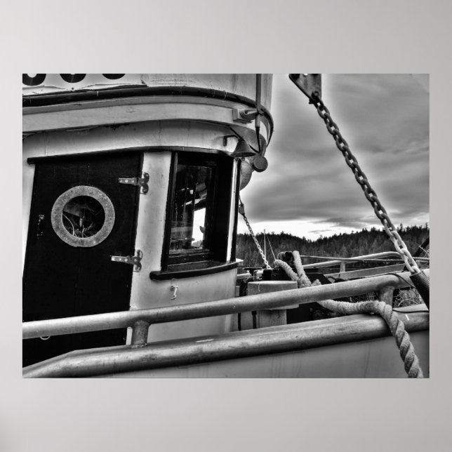 Poster Previsão de embarcações de pesca antigas - Impress (Frente)