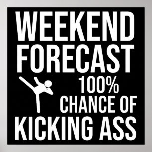 Poster Previsão de Fim de Semana - 100% de Chance de Mand