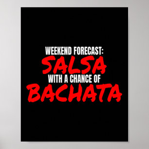 Poster Previsão de Fim de Semana da Dança Salsa Bachata S
