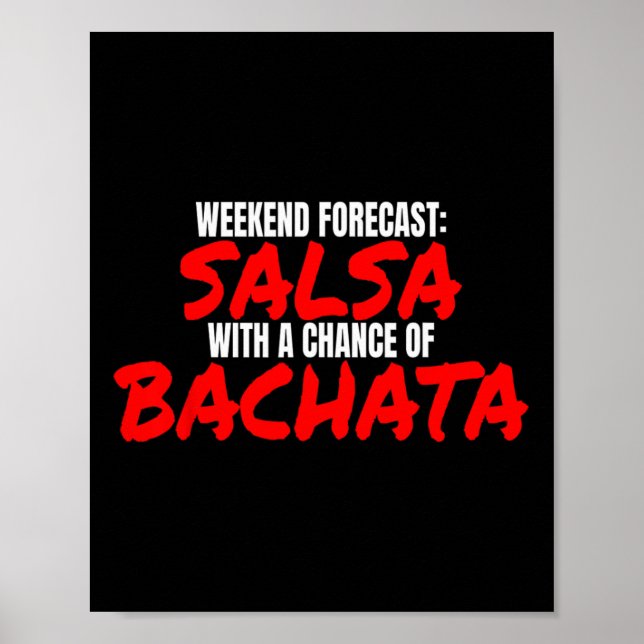 Poster Previsão de Fim de Semana da Dança Salsa Bachata S (Frente)