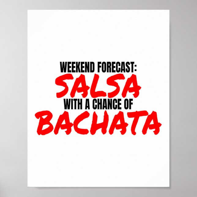 Poster Previsão de Fim de Semana da Dança Salsa Bachata S (Frente)