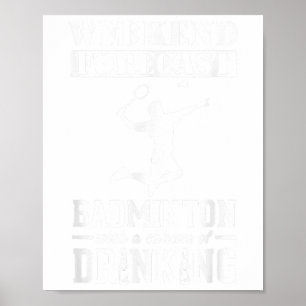 Poster Previsão de fim de semana de badminton 