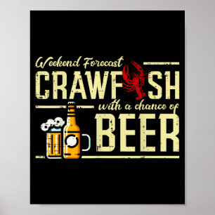 Poster Previsão de Fim de Semana Lagostim Cerveja Diverti