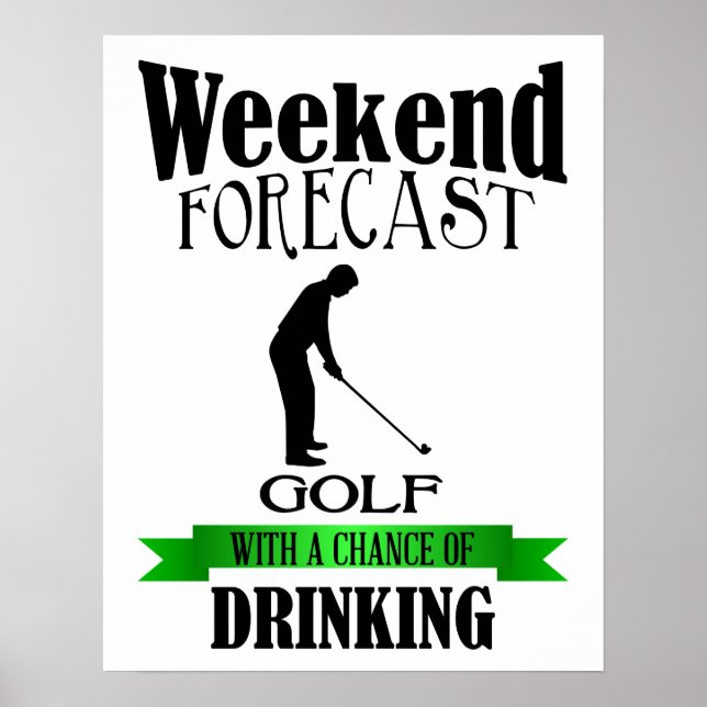 Poster Previsão de fim de semana Oportunidade de Golfe de (Frente)