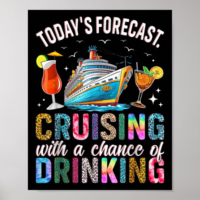 Poster Previsão de Hoje Navegando Com Chance De Beber (Frente)