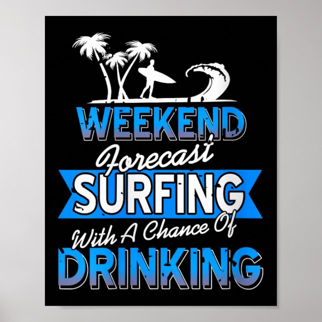 Poster Previsão Womens Weekend Oportunidade De Surfe No L (Frente)