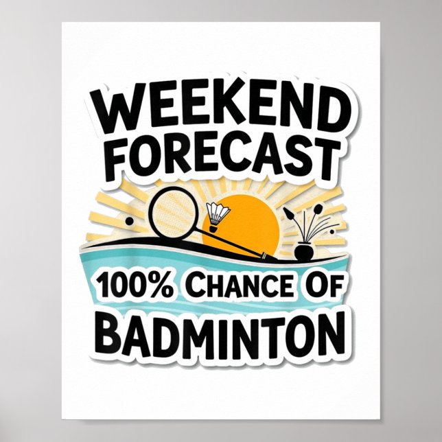Poster Previsões do Fim de Semana Funny Badminton_ 100% C (Frente)