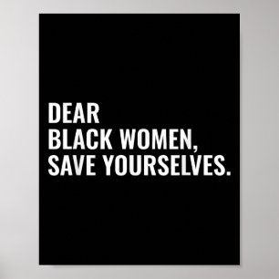 Poster Prezadas Negras Salvem as Citações de Motivação