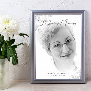 Poster Prezado Serviço de Memória de Fotos em Preto e B