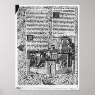 Pôster Priam a observar a reconstrução de Troia