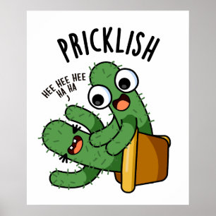 Poster Pricklish Piadas Engraçadas de Cactus