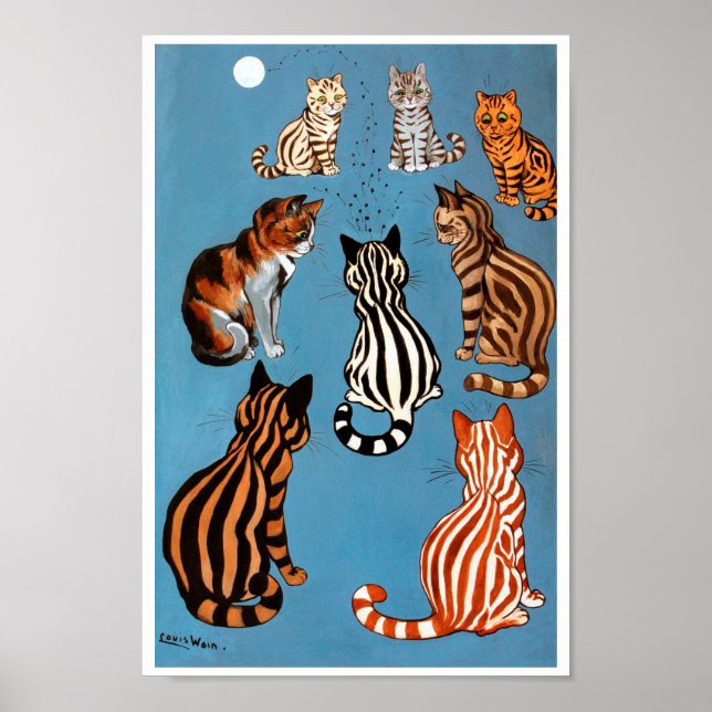 Poster Primadonna da noite, Louis Wain (Frente)