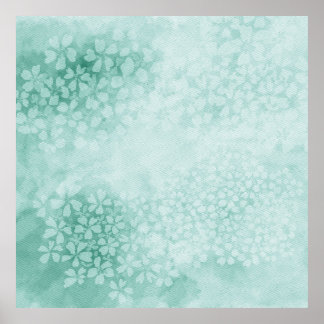 Poster Primários de Aquarela em Emerald Green | Rácio 1x1