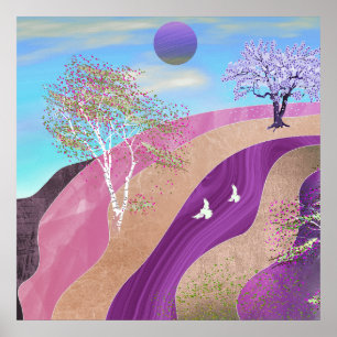 Poster Primavera Blossomo Paisagem
