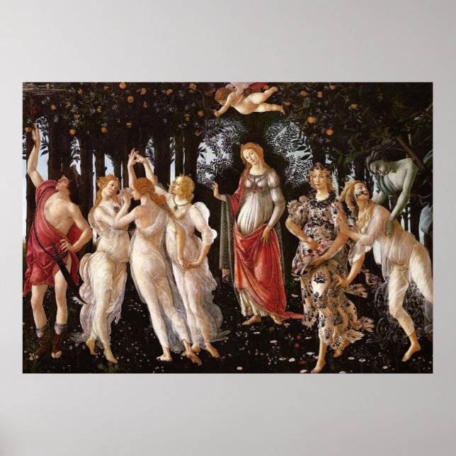 Poster Primavera, Botticelli (Frente)