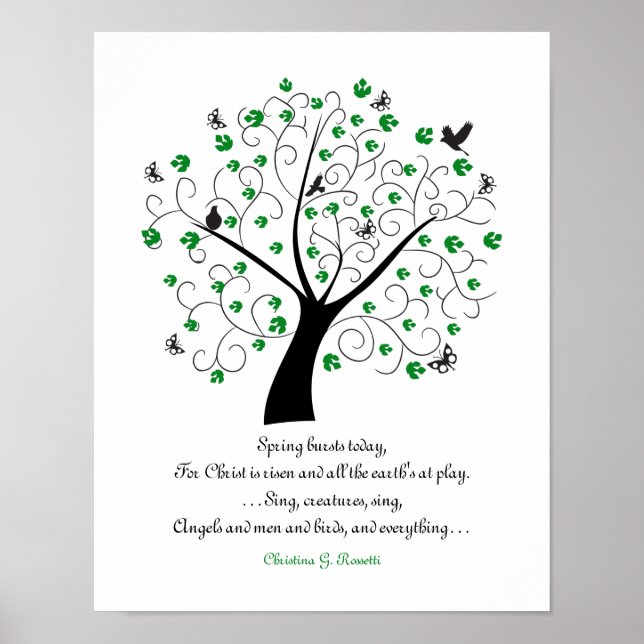 Poster Primavera Bursts Hoje, Para Cristo... Poema (Frente)