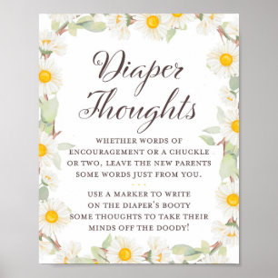 Poster Primavera Daisy - Sinal de Chá de fraldas