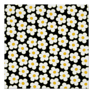 Pôster Primavera de Arte Vibrada de Flor Selvagem Negrito