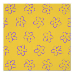 Pôster Primavera de Arte Vibrante Amarelo Y2K