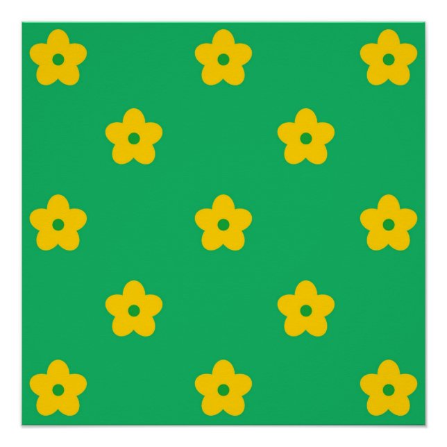 Pôster Primavera de Arte Vibrante Verde Y2K Escuro (Frente)