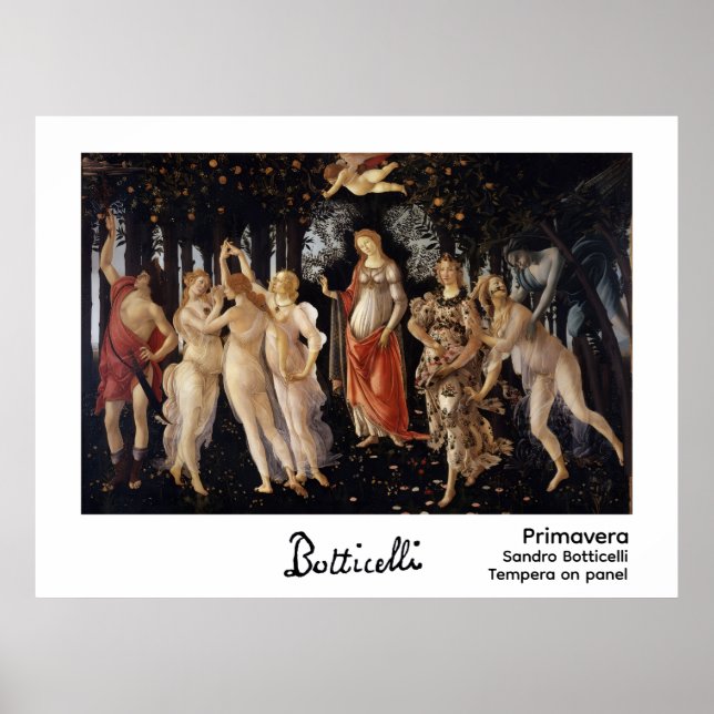 Poster Primavera de Botticelli (Frente)