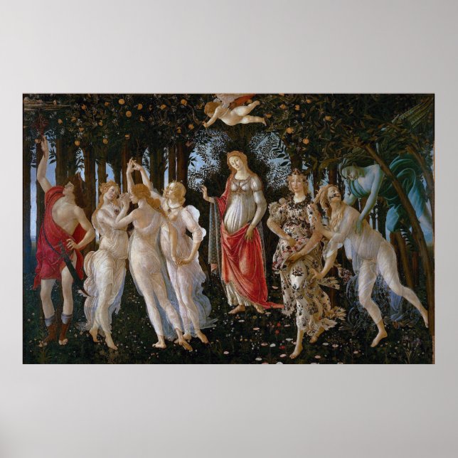 Poster Primavera de Sandro Botticelli (c 1470-80) (Frente)