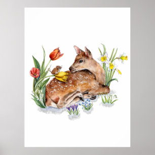 Poster Primavera Deer