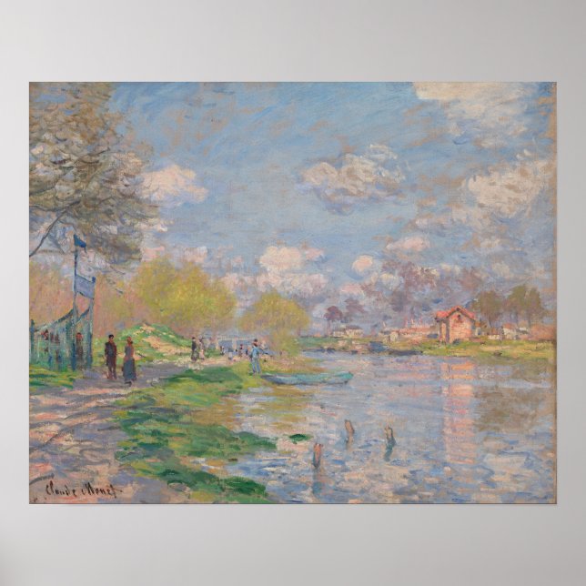 Poster Primavera do Sena por Monet Impressionist (Frente)