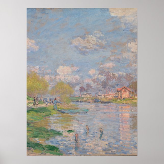 Poster Primavera do Sena por Monet Impressionist (Frente)
