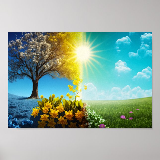 Poster Primavera Equinox Sunny Splice Tree art (Frente)