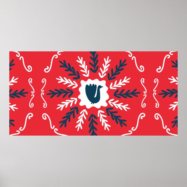 Poster Primavera, Feliz Natal, poodle art até (Frente)