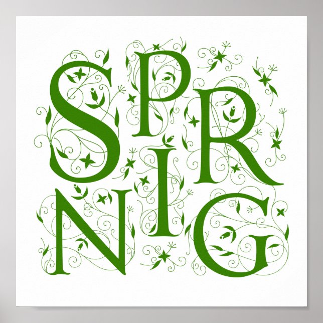 Poster Primavera floral (Frente)