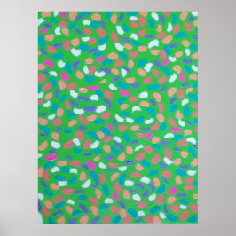 Poster Primavera Greens Painterly Art