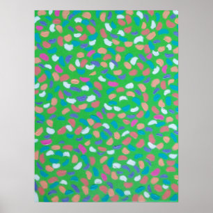 Poster Primavera Greens Painterly Art