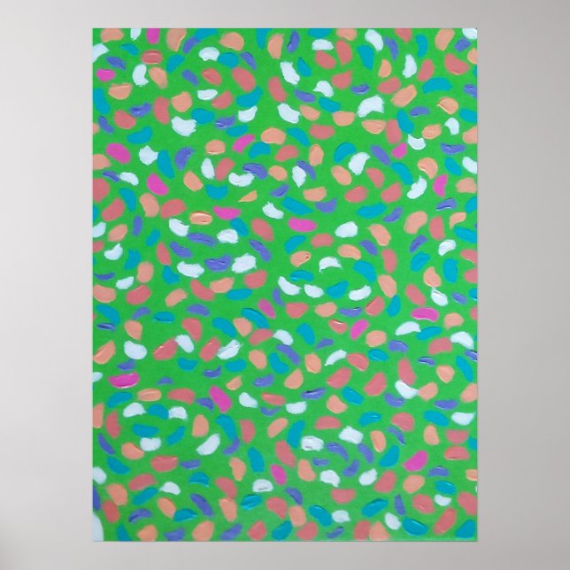 Poster Primavera Greens Painterly Art (Frente)