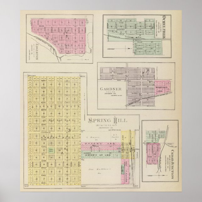 Poster Primavera Hill, Edgerton, Ocheltree, Gardner, Kans (Frente)