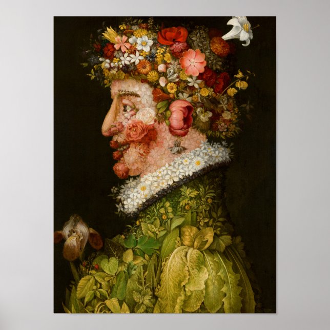 Poster Primavera, La Primavera por Giuseppe Arcimboldo (Frente)