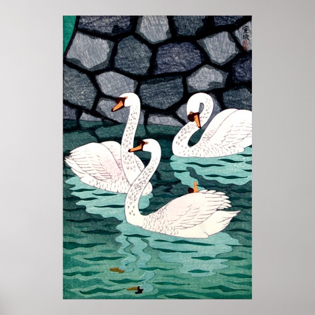 Poster Primavera No Moat Kasamatsu Shiro 1957 (Frente)