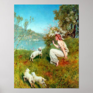 Poster Primavera pelo mineiro de John (1850-1934)