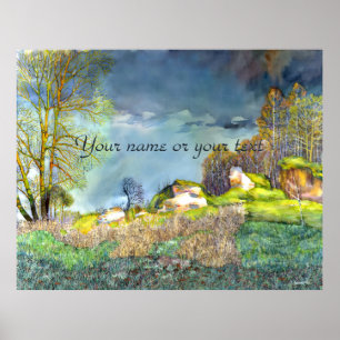 Poster Primavera pintura de tempestadeCores