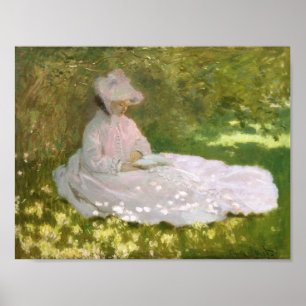 Pôster Primavera por Claude Monet