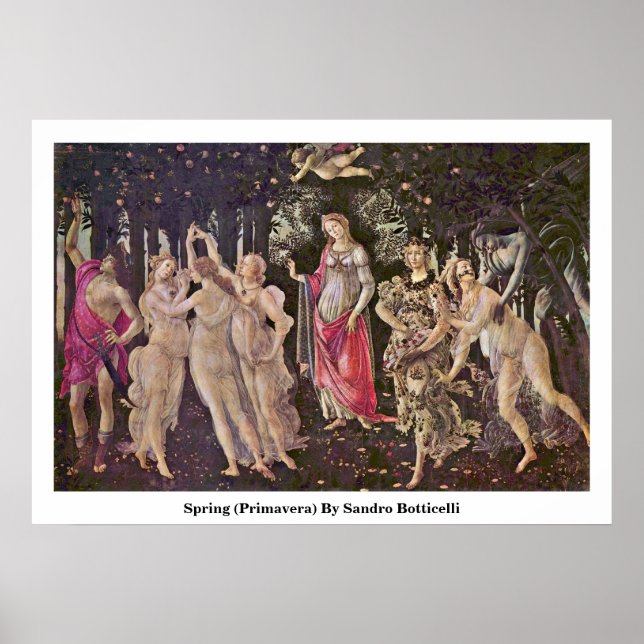 Poster Primavera (Primavera) Por Sandro Botticelli (Frente)