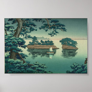 Poster Primavera Rain, Matsushima - Arte da Paisagem Japo