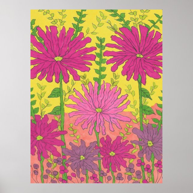Poster Primavera Sunshine Floral (Frente)